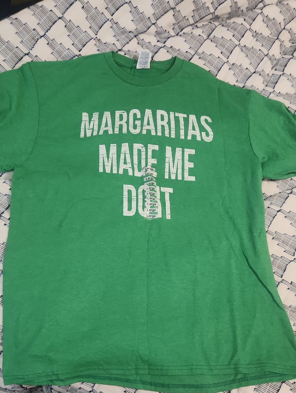 Margaritas Made Me Do It Green Graphic Tee